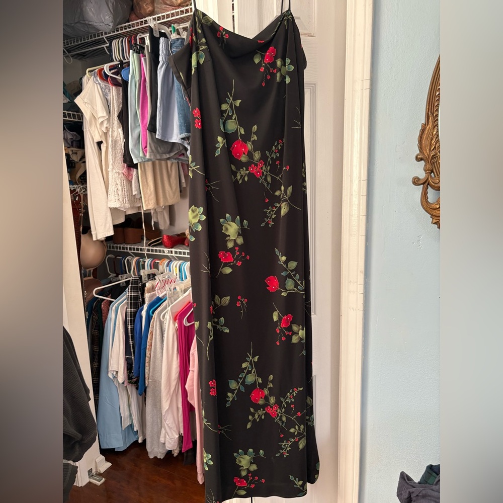Floral Black Maxi Dress